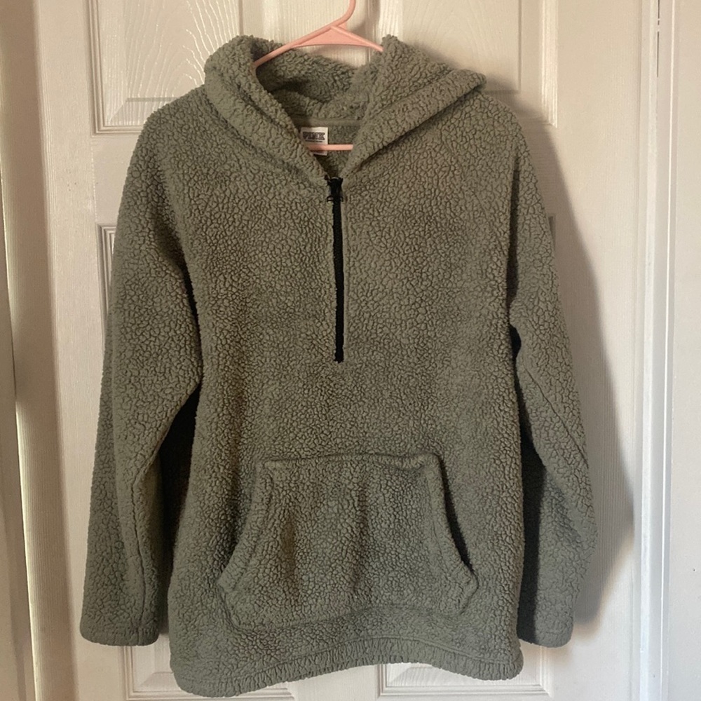 PINK Victoria secret pullover Sherpa sweatshirt